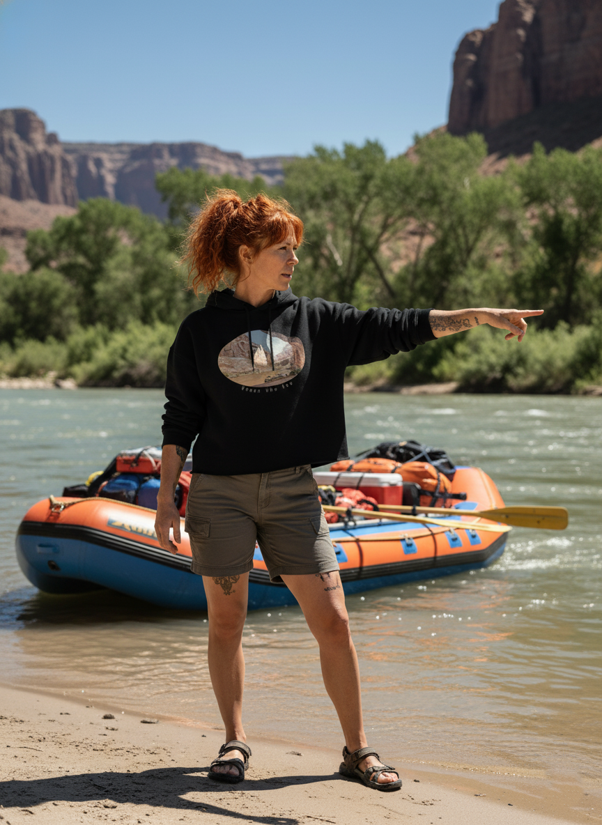 Women Who Row Cropped Hoodie