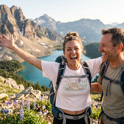 Women Who Hike Crop Top Tee