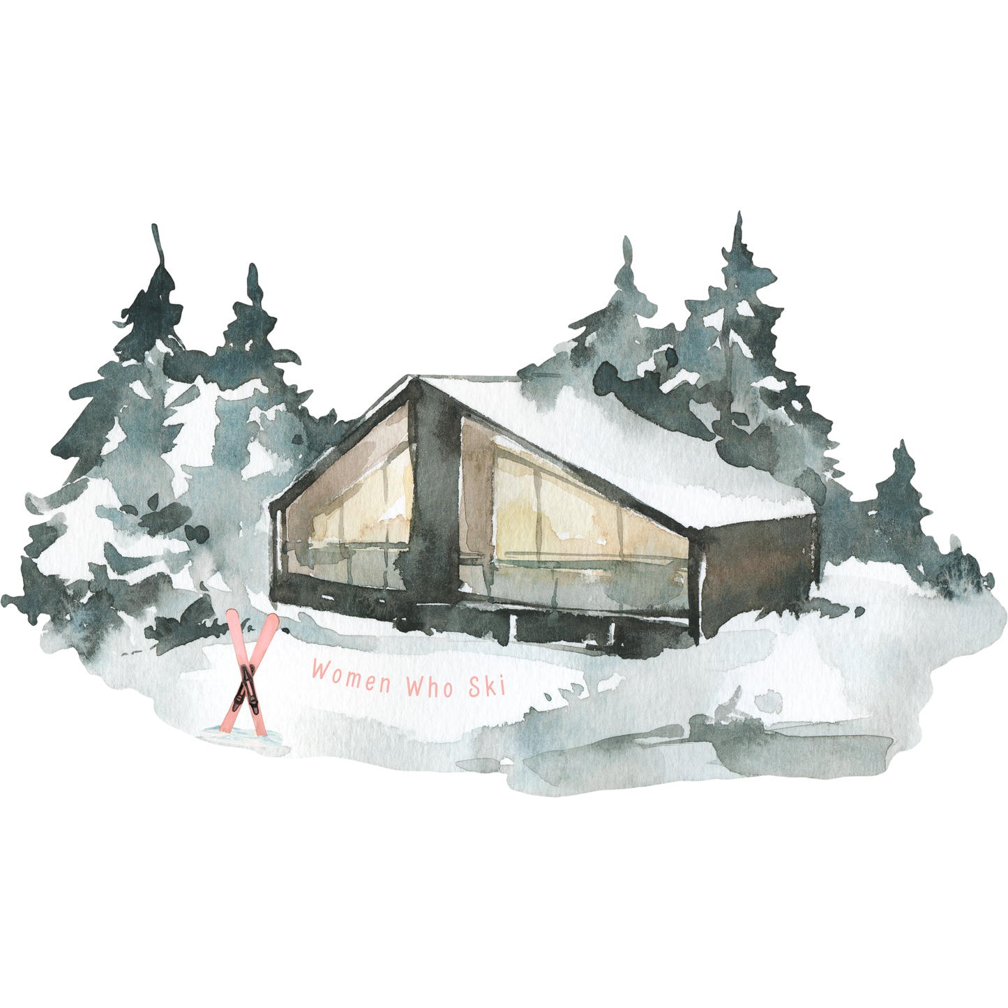 Women Who Ski Crop Hoodie